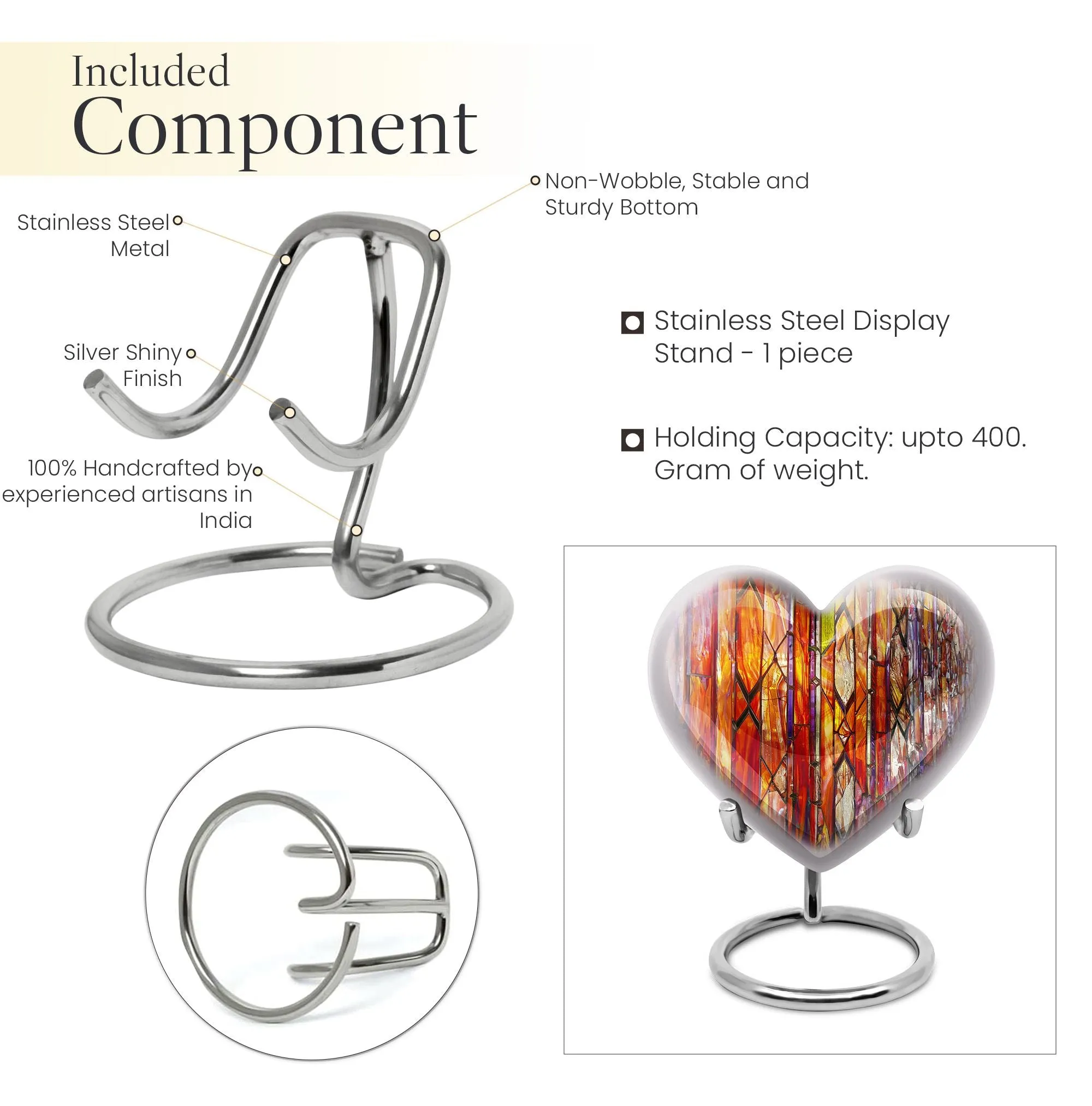 Stellar Memorial Lustrous Stained Glass Urn for Loved Ones