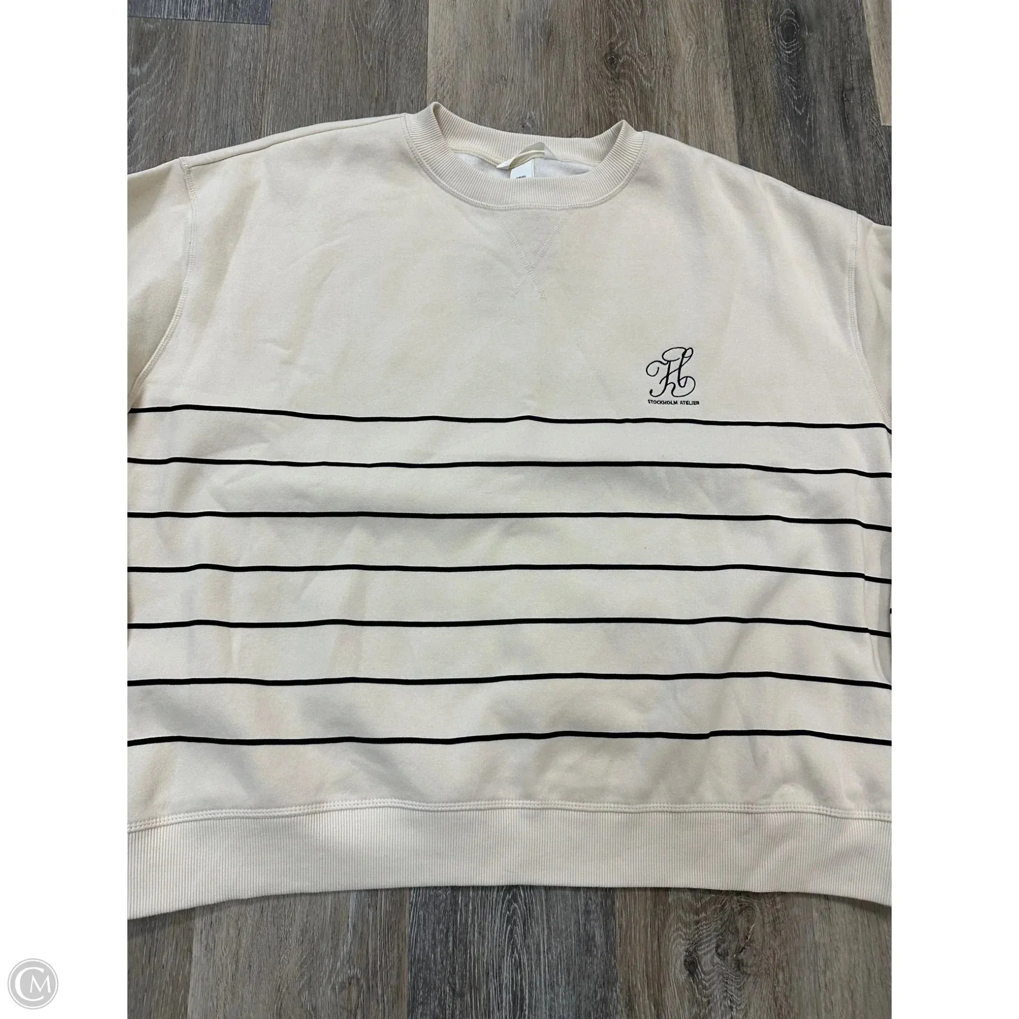 Sweatshirt Crewneck By H&m In Cream, Size: Xxl