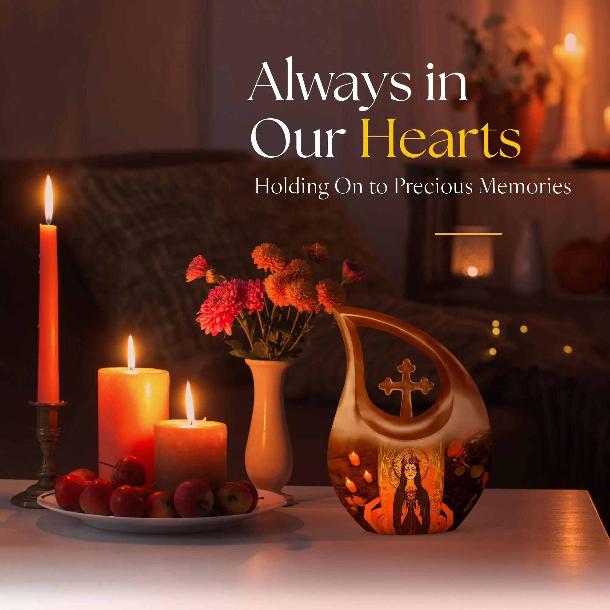 Tarot-Inspired Post-Life Keepsake: Personalized Human Ashes Urn