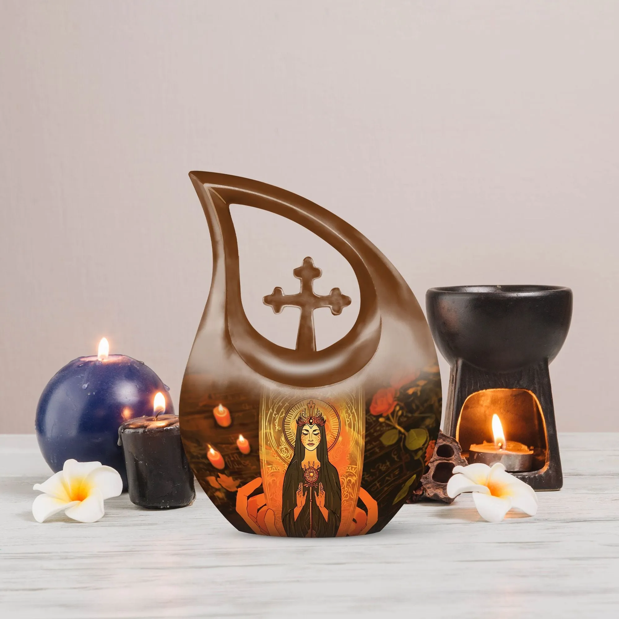 Tarot-Inspired Post-Life Keepsake: Personalized Human Ashes Urn