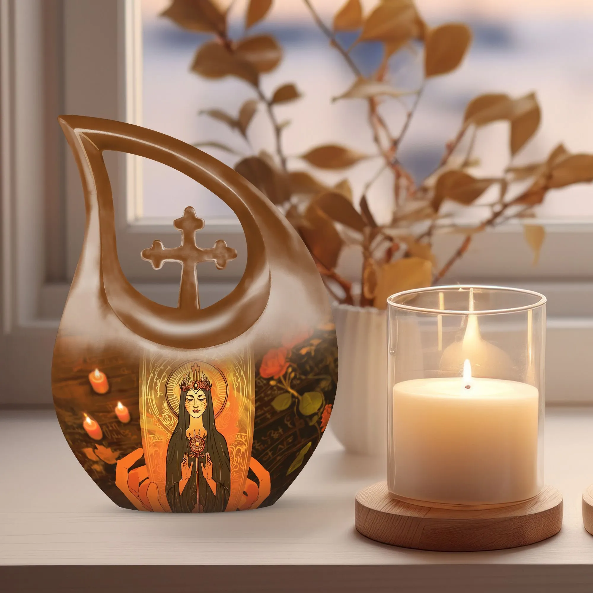 Tarot-Inspired Post-Life Keepsake: Personalized Human Ashes Urn