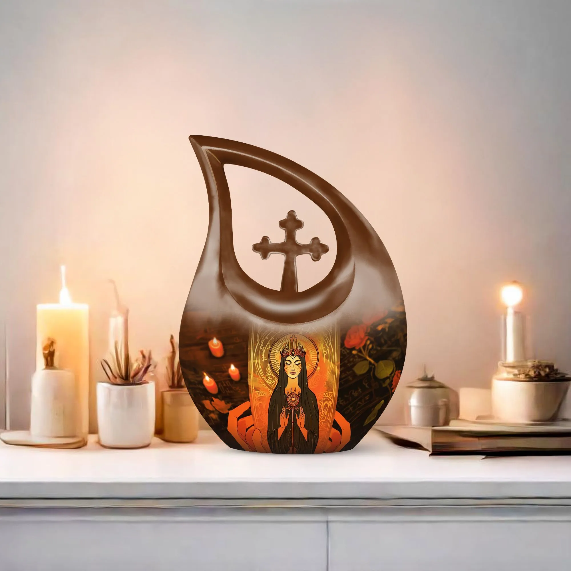 Tarot-Inspired Post-Life Keepsake: Personalized Human Ashes Urn