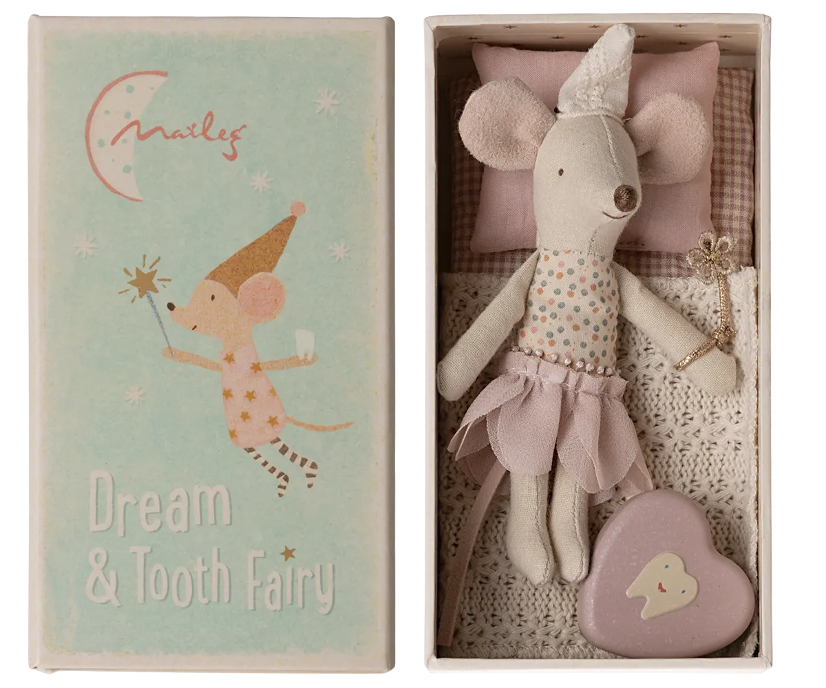 Tooth Fairy Mouse, Little Sister In Matchbox