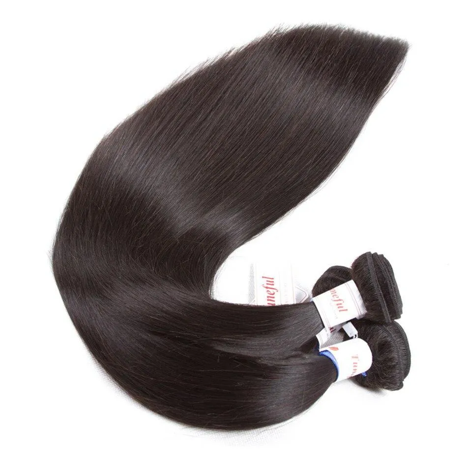 Tuneful Peruvian Straight Hair 3 Bundles Remy Human Hair Weft Weave Extensions Natural Color Can By Dyed