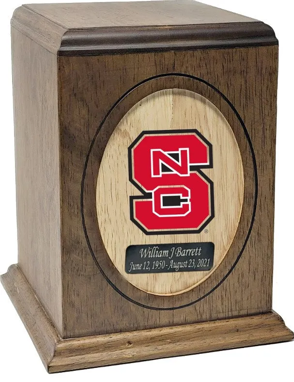 White North Carolina State Wolfpack University College Cremation Urn