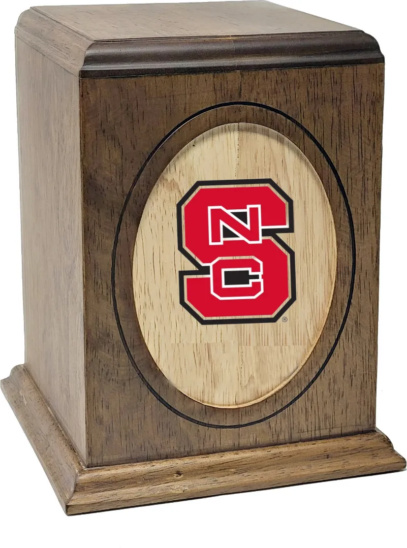 White North Carolina State Wolfpack University College Cremation Urn